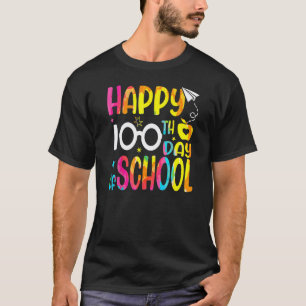 Camiseta Feliz 100º Dia De Escola Professores Crianças Cri