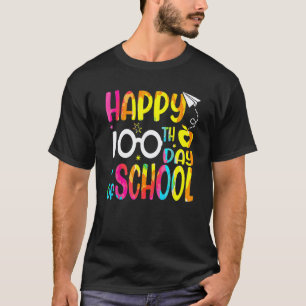 Camiseta Feliz 100º Dia De Escola Professores Crianças Cri