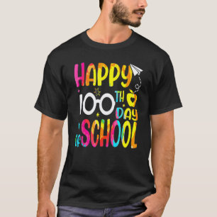 Camiseta Feliz 100º Dia De Escola Professores Crianças Cria