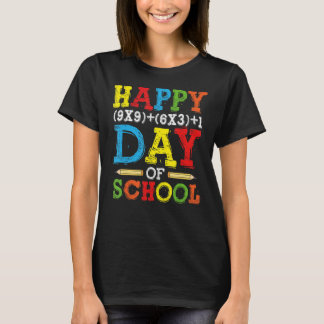 Camiseta Feliz 100º Dia de Estudantes de Matemática na Esco