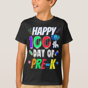 Camiseta Feliz 100º dia de ofertas escolares 100 dias de pr