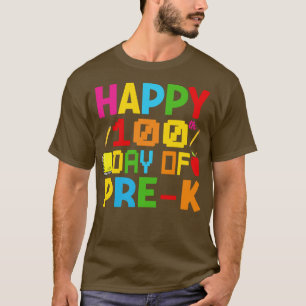 Camiseta Feliz 100º Dia De Prek 100 Dia Da Escola Ken