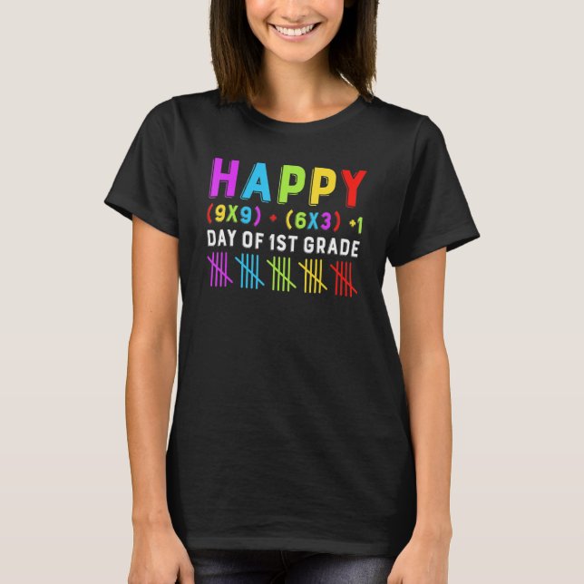 Camiseta Feliz 100º Dia De Professora De Fórmula Matemática (Frente)