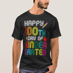 Camiseta Feliz 100º Dia de Professora de Jardim de Infância