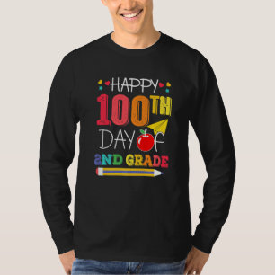 Camiseta Feliz 100º Dia De Professora Do segundo Escolar 10