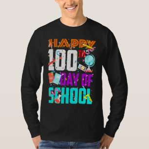 Camiseta Feliz 100º Dia De Professora Engraçado Da Escola K
