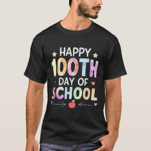 Camiseta Feliz 100º Dia de Professores Crianças 100