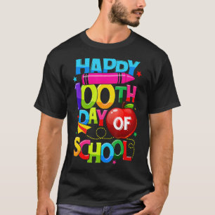 Camiseta Feliz 100º Dia De Professores Crianças De 100 Dias