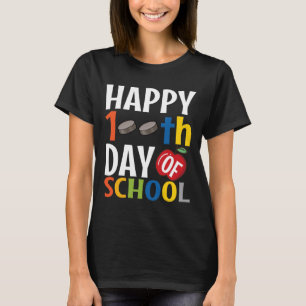 Camiseta Feliz 100º Dia de Professores De Hóquei na Escola