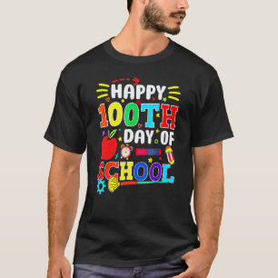 Camiseta Feliz 100º Dia De Professores Escolares 100 Dias