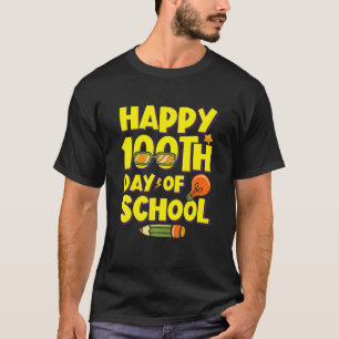 Camiseta Feliz 100º Dia De Professores Escolares 100 Dias