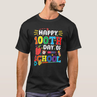 Camiseta Feliz 100º Dia de Professores Escolares 100 Dias T