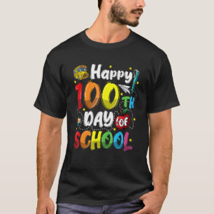 Camiseta Feliz 100º Dia De Professores Estudantes De 100 Di