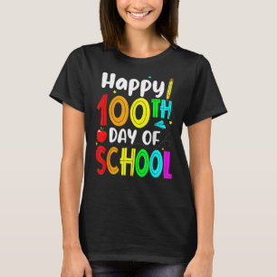 Camiseta Feliz 100º Dia De Professores Feliz 100 D
