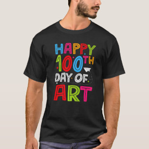 Camiseta Feliz 100º Dia De Professores Meninos Meninas 100