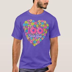 Camiseta Feliz 100º Dia De Rosquinhas Escolares 100 Doce Di