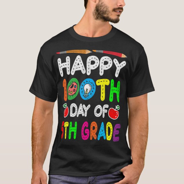 Camiseta Feliz 100º Dia do 5 (Frente)