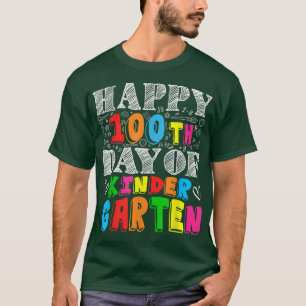 Camiseta Feliz 100º Dia do Ensino Engraçado