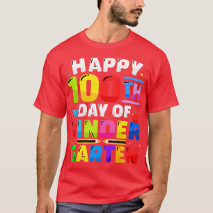 Camiseta Feliz 100º dia do jardim de infância, 100 dias par