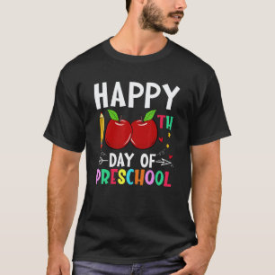 Camiseta Feliz 100º Dia Do Pré-Escolar 100 Dias De Escola T