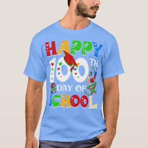 Camiseta Feliz 100º Dia Do Professor Arco-Íris 100 Da