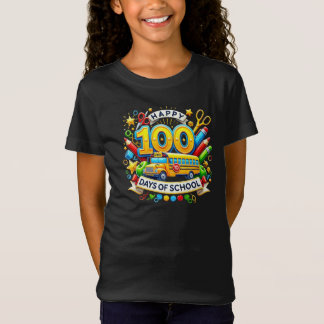 Camiseta Feliz 100.º Dia de Escolas Milestone Crianças Cria