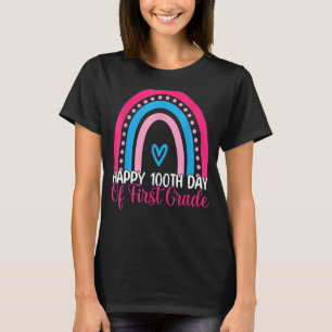 Camiseta Feliz 100.º Dia dos Professores Da Classe 1rua Rai