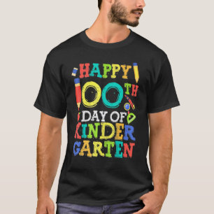 Camiseta Feliz 100 Dia de Kinder Garten