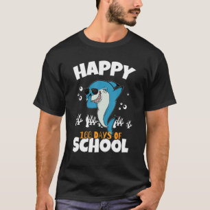 Camiseta Feliz 100 dias da escola Dabbing Shark