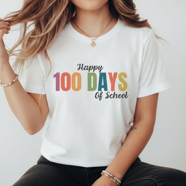 Camiseta Feliz 100 Dias de Aula Professor (Criador carregado)