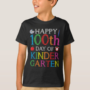 Camiseta Feliz 100 Dias De Celebração De Jardim De Infância