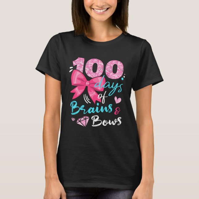 Camiseta Feliz 100 Dias De Cérebros E Arcos Feliz 100º Dia (Frente)