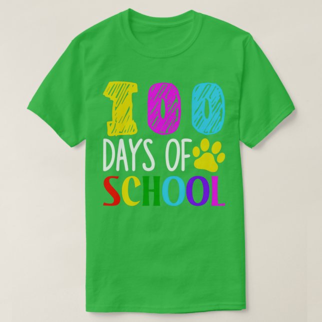 Camiseta Feliz 100 dias de comemoração escolar 2 (Frente do Design)