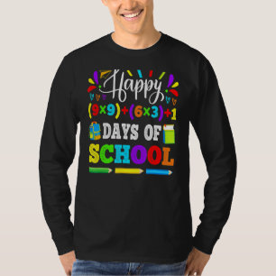 Camiseta Feliz 100 Dias De Ensino 100º Ensino De Equação Ma