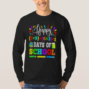 Camiseta Feliz 100 Dias De Ensino 100º Ensino De Equação Ma