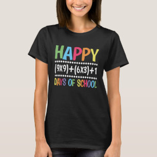 Camiseta Feliz 100 Dias de Equação de Matemática Escolar 10