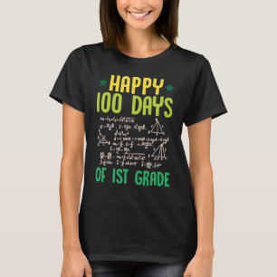 Camiseta Feliz 100 Dias De Equações De Professores De Matem