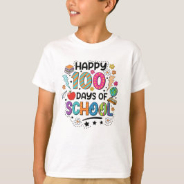 Camiseta Feliz 100 Dias de Escola