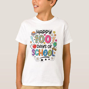 Camiseta Feliz 100 Dias de Escola