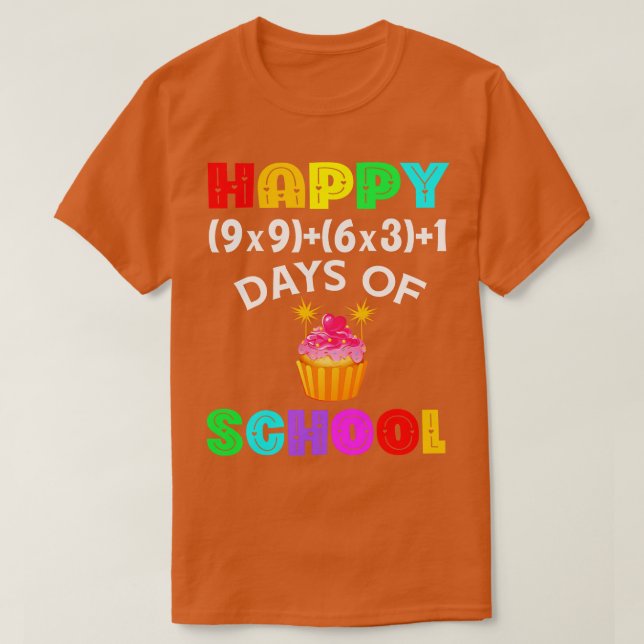 Camiseta Feliz 100 Dias De Escola (Frente do Design)