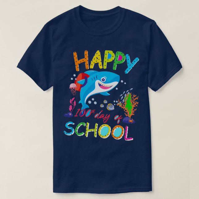 Camiseta Feliz 100 dias de escola 1 (Frente do Design)