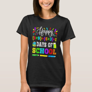 Camiseta Feliz 100 Dias De Escola 100ª Equação Matemática E