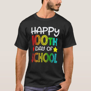 Camiseta Feliz 100 Dias De Escola 100º Dia Aluno Crianças T