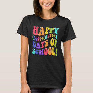 Camiseta Feliz 100 Dias De Escola 100º Dia Professor Matemá