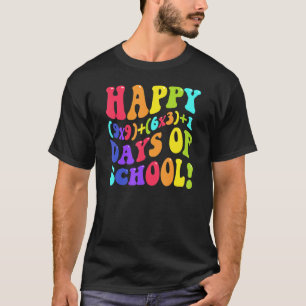 Camiseta Feliz 100 Dias De Escola 100º Dia Professor Matemá