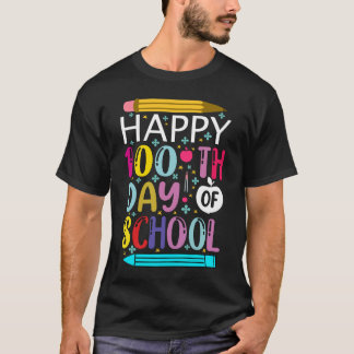 Camiseta Feliz 100 dias de escola 100 dias de escola