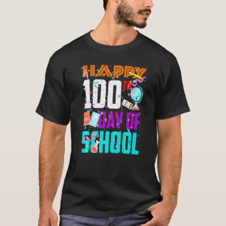 Camiseta Feliz 100 Dias De Escola 100 Dias Professores Meni