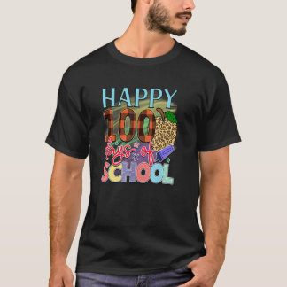 Camiseta Feliz 100 Dias De Escola Aluno Professor