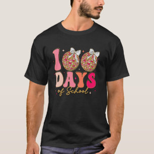 Camiseta Feliz 100 Dias De Escola Coquette Bola De Disco En