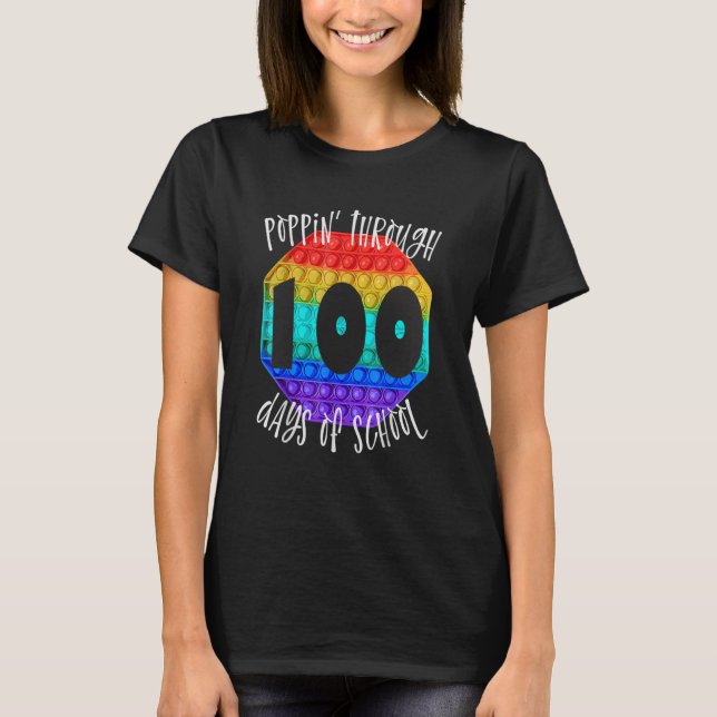 Camiseta Feliz 100 Dias De Escola E Ainda Prendendo 100º Da (Frente)